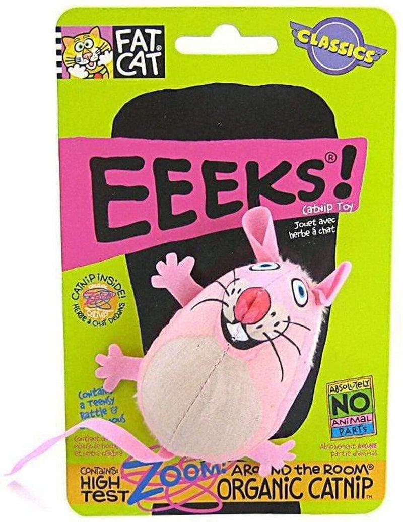 Bamboo Pet Eeeks! Kitty Hoots Original Mouse Cat Toy